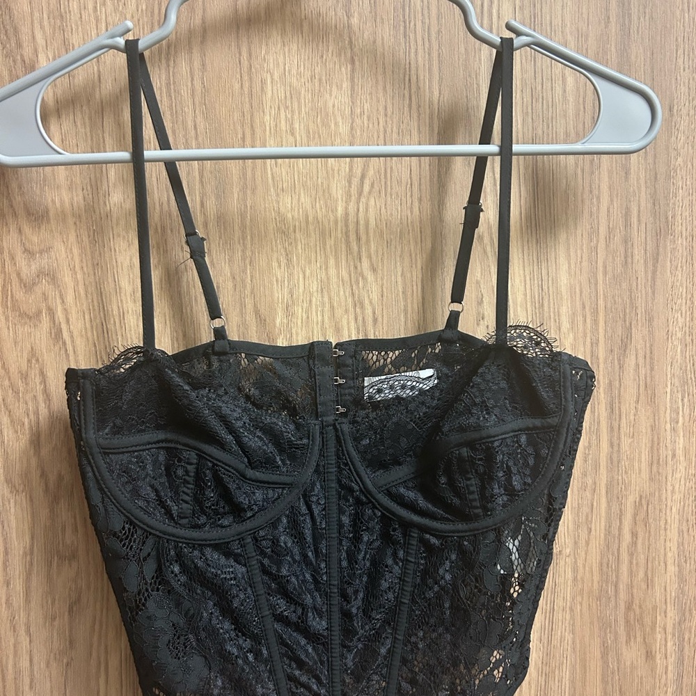 Altar'd State Black Lace Bustier